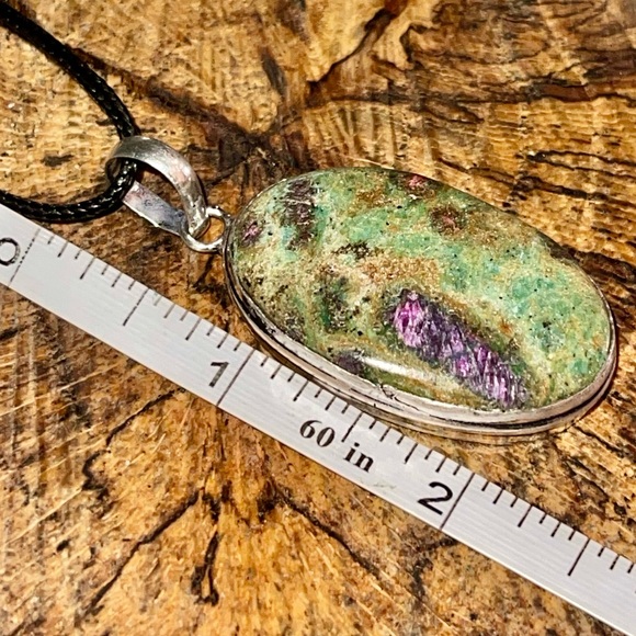 Green Ruby Fuchsite Pendant 2 1/4” - Picture 11 of 15